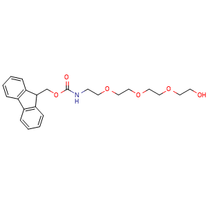Chemical structure of Fmoc-NH-PEG4-alcohol , CAS 868594-41-6, AChemBlock X211643