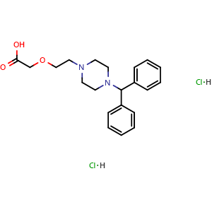 Chemical structure of Deschloro Cetirizine dihydrochloride , CAS 83881-54-3, AChemBlock X211665
