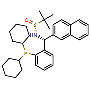 [S(R)]-N-[(R)-[2-(Dicyclohexylphosphino)phenyl]-2-naphthalenylmethyl]-2-dimethyl-2-propanesulfinamide