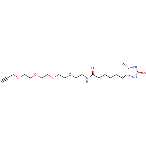 Chemical structure of Desthiobiotin-PEG4-Alkyne , CAS 1951424-89-7, AChemBlock X211695