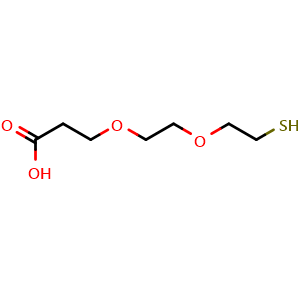 Chemical structure of Thiol-PEG2-acid , CAS 1379649-73-6, AChemBlock X211703