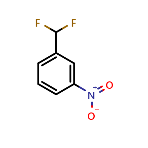 Chemical structure of 1-(difluoromethyl)-3-nitrobenzene , CAS 403-25-8, AChemBlock X211705