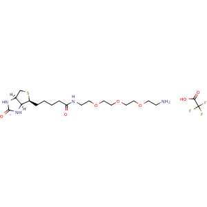 Chemical structure of Amine-PEG3-Biotin (TFA) , CAS 1217455-99-6, AChemBlock X211756
