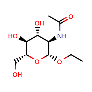 Chemical structure of ethyl 2-(acetylamino)-2-deoxy-beta-D-Glucopyranoside , CAS 2495-96-7, AChemBlock X211758