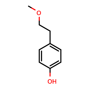Chemical structure of p-Hydroxyphenethyl methyl ether (Metoprolol Impurity) , CAS 56718-71-9, AChemBlock X211762