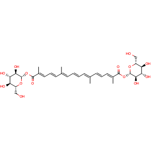 Chemical structure of Crocin IV , CAS 57710-64-2, AChemBlock X211842