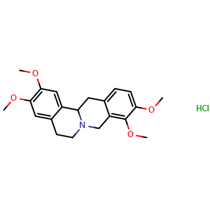 Chemical structure of Tetrahydropalmatine Hydrochloride , CAS 6024-85-7, AChemBlock X211852