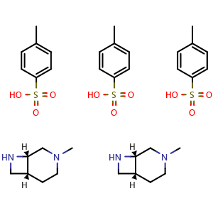 Chemical structure of (1S,6R)-3-Methyl-3,8-diazabicyclo[4.2.0]octane Sesquitosylate , AChemBlock X211883