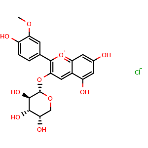 Chemical structure of Peonidin-3-Arabinoside , CAS 524943-91-7, AChemBlock X211885