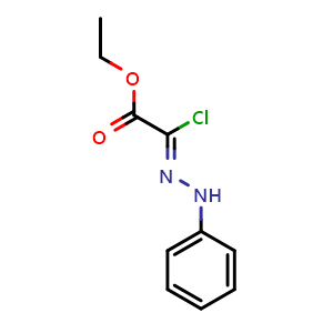 Chemical structure of 2-Chloro-2-(phenylhydrazono)acetic acid ethyl , CAS 28663-68-5, AChemBlock X211889