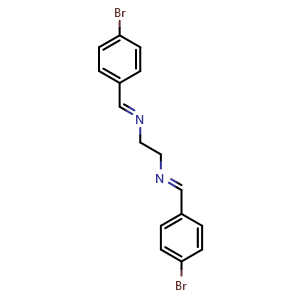 Chemical structure of (N1Z,N2Z)-N1,N2-Bis(4-Bromobenzylidene)Ethane-1,2-Diamine , CAS 78036-47-2, AChemBlock X211897