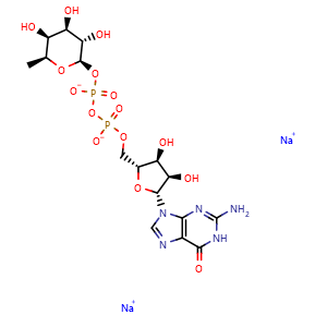 Chemical structure of GDP-L-Fuc.2Na , CAS 148296-47-3, AChemBlock X211906