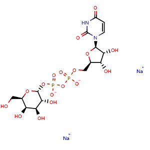Chemical structure of UDP-Gal.2Na , CAS 137868-52-1, AChemBlock X211907