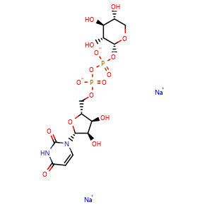 Chemical structure of UDP-Xyl.2Na , CAS 108320-89-4, AChemBlock X211912