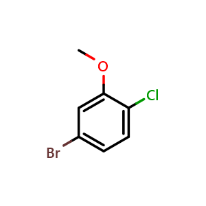Chemical structure of 4-bromo-1-chloro-2-methoxybenzene , CAS 16817-43-9, AChemBlock X211946