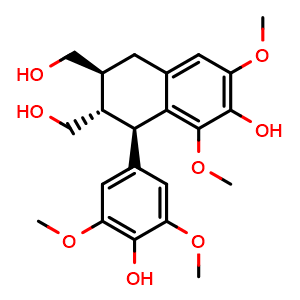 Chemical structure of (-)-Lyoniresinol , CAS 31768-94-2, AChemBlock X211953