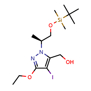 [2-[(1S)-2-[tert-butyl(dimethyl)silyl]oxy-1-methyl-ethyl]-5-ethoxy-4-iodo-pyrazol-3-yl]methanol
