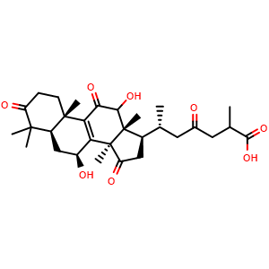 Chemical structure of 12-Hydroxyganoderic acid D , CAS 942950-96-1, AChemBlock X212000