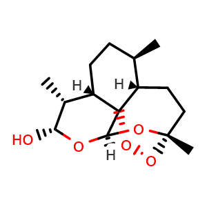 Chemical structure of alpha-Dihydroartemisinin , CAS 81496-81-3, AChemBlock X212042