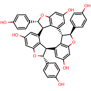Chemical structure of alpha-Viniferin , CAS 62218-13-7, AChemBlock X212046