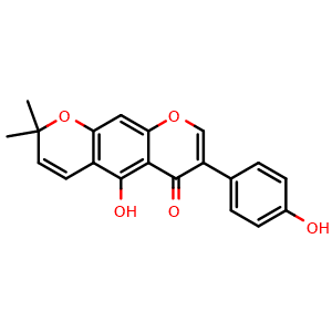 Chemical structure of Alpinumisoflavone , CAS 34086-50-5, AChemBlock X212047