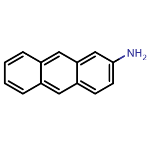 Chemical structure of anthracen-2-amine , CAS 613-13-8, AChemBlock X212053