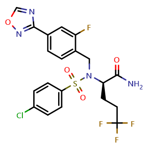 Chemical structure of Avagacestat (BMS-708163) , CAS 1146699-66-2, AChemBlock X212075