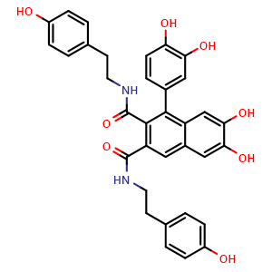Chemical structure of Cannabisin A , CAS 130508-46-2, AChemBlock X212104