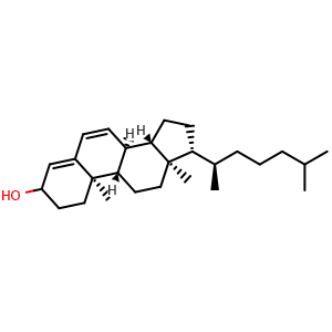 Chemical structure of Cholest-4,6-diene-3-ol , CAS 14214-69-8, AChemBlock X212119