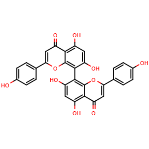 Chemical structure of Cupressuflavone , CAS 3952-18-9, AChemBlock X212139