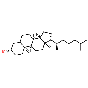 Chemical structure of Dihydrocholesterol , CAS 80-97-7, AChemBlock X212161