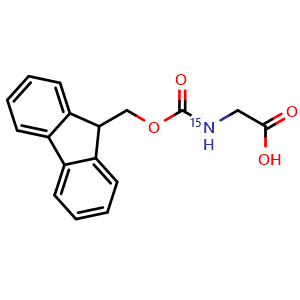 Chemical structure of fmoc-gly-oh-15n , CAS 125700-33-6, AChemBlock X212204