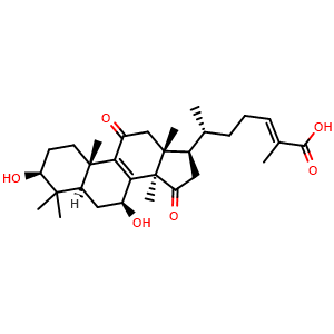 Chemical structure of Ganoderic acid beta , CAS 217476-76-1, AChemBlock X212214