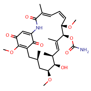 Chemical structure of Geldanamycin , CAS 30562-34-6, AChemBlock X212226