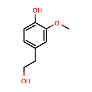 Chemical structure of Homovanillyl alcohol , CAS 2380-78-1, AChemBlock X212264