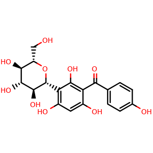 Chemical structure of Iriflophenone 3-C-beta-D-glucopyranoside , CAS 104669-02-5, AChemBlock X212278