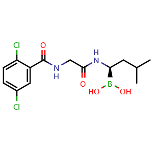 Chemical structure of Ixazomib (MLN2238) , CAS 1072833-77-2, AChemBlock X212299