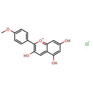 Chemical structure of Kaempferidinidin chloride , CAS 13544-52-0, AChemBlock X212303