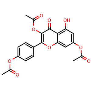 Chemical structure of Kaempferol 3,4,7-triacetate , CAS 143724-69-0, AChemBlock X212304