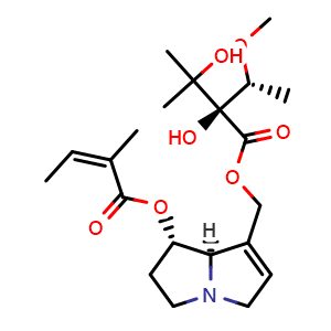Chemical structure of Lasiocarpine , CAS 303-34-4, AChemBlock X212321