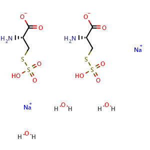 Chemical structure of L-Cysteine S-sulfate sodium salt sesquihydrate , CAS 150465-29-5, AChemBlock X212323