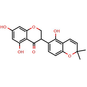 Chemical structure of Licoisoflavanone , CAS 66067-26-3, AChemBlock X212327