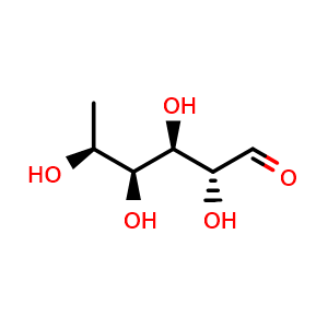 Chemical structure of L-Rhamnose , CAS 6155-35-7, AChemBlock X212335