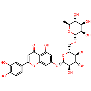 Chemical structure of Luteolin 7-rutinoside , CAS 20633-84-5, AChemBlock X212339