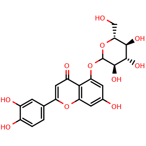 Chemical structure of Luteollin 5-glucoside , CAS 20344-46-1, AChemBlock X212342