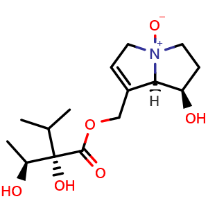 Chemical structure of Lycopsamine N-oxide , CAS 95462-15-0, AChemBlock X212346