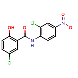 Chemical structure of Niclosamide , CAS 50-65-7, AChemBlock X212378