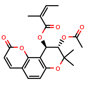 Chemical structure of Peucedanocoumarin II , CAS 130464-56-1, AChemBlock X212412