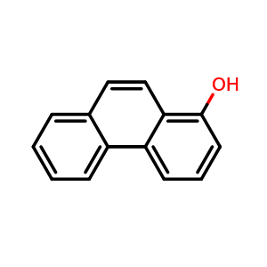 Chemical structure of Phenanthren-1-ol , CAS 2433-56-9, AChemBlock X212415