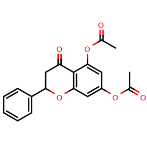 Chemical structure of Pinocembrin diacetate , CAS 111441-88-4, AChemBlock X212433